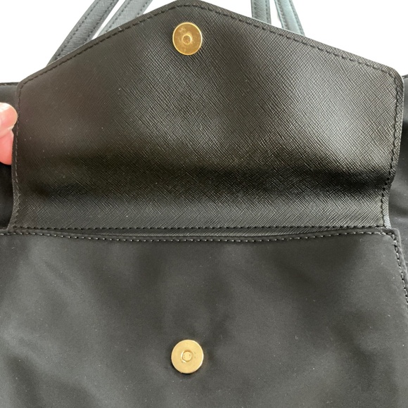 Michael Kors Black Nylon Tote Gold Accents Large - Picture 4 of 14